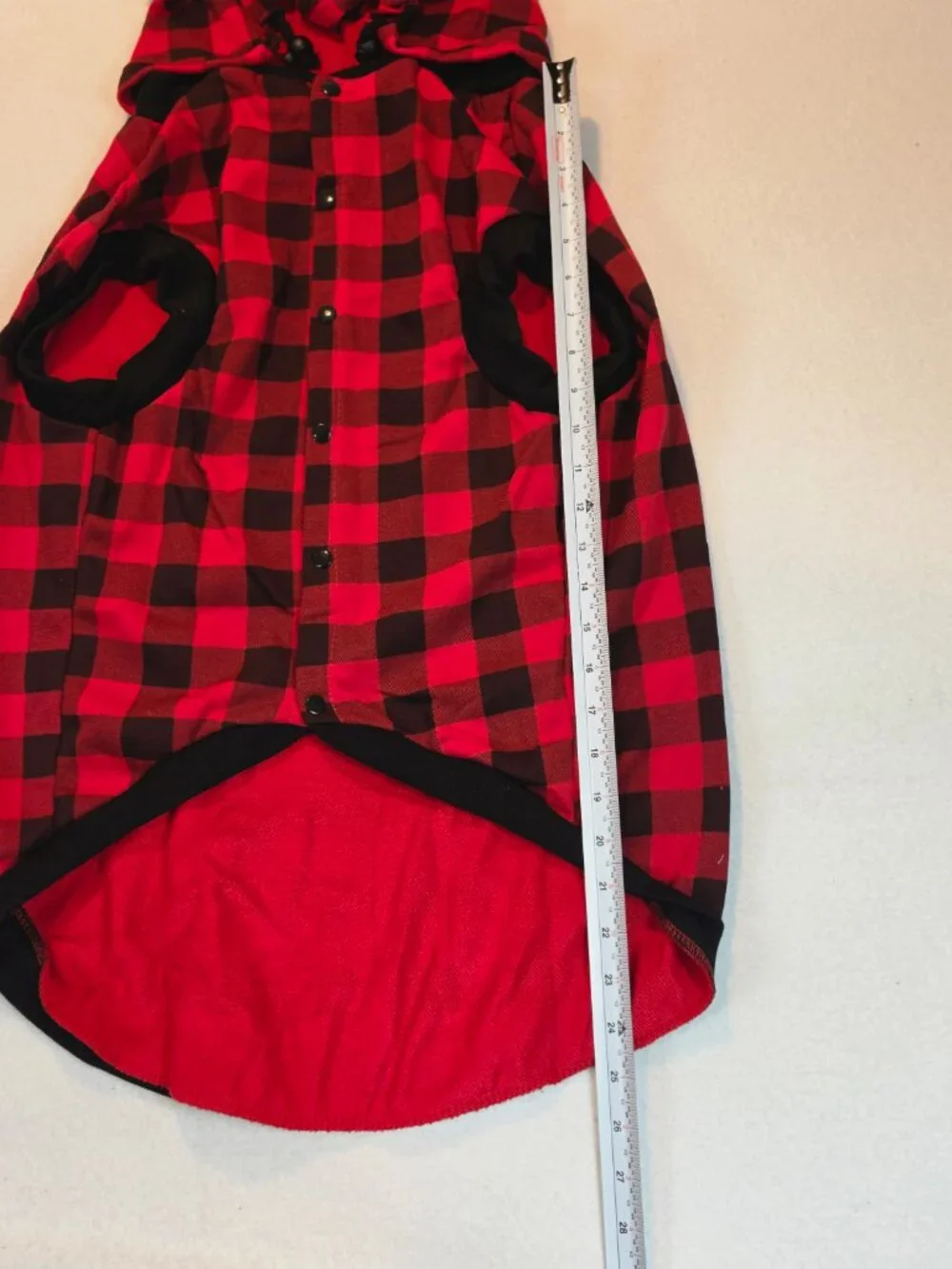 Red Buffalo Plaid Dog Hoodie Pet Clothes
